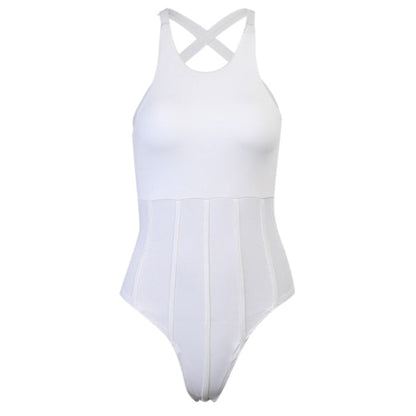 Variant image for Dam Bodysuit Med Korsade Bärare Polyester Tätt Sittande-1