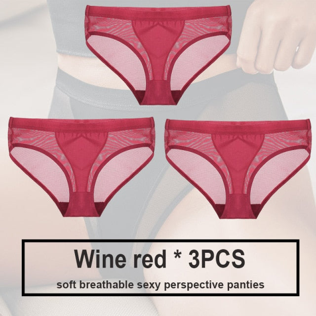 Variant image for Snygga Damunderkläder Set Låg Midja Transparent Material-25