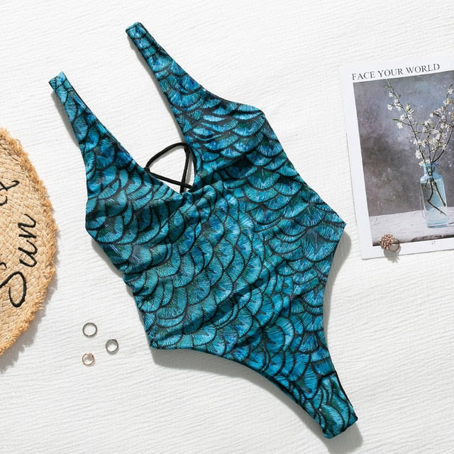 Variant image for Dam Monokini Animalmotiv Polyester Spandex-1