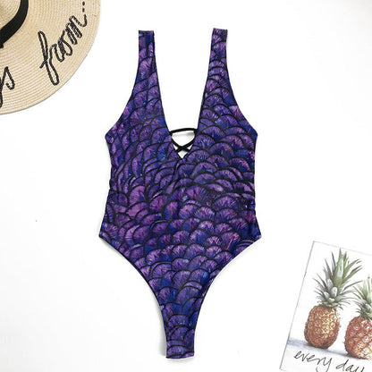 Variant image for Dam Monokini Animalmotiv Polyester Spandex-4
