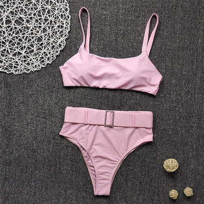 Variant image for Dam Retro Bikini Hög Midja Polyester Spandex-2