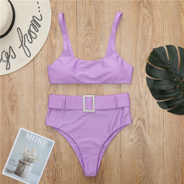 Variant image for Dam Retro Bikini Hög Midja Polyester Spandex-5