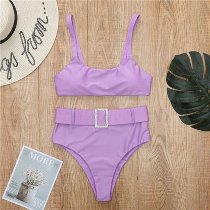 Variant image for Dam Retro Bikini Hög Midja Polyester Spandex-5