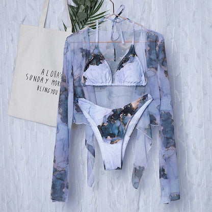 Variant image for Dam Tredelad Bikini med Tryckdesign i Polyester och Lycra-1