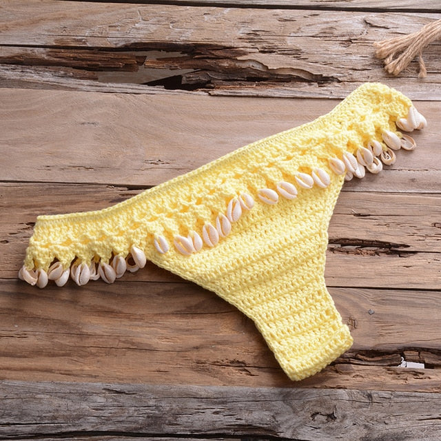 Variant image for Dam Tvådelad Virkad Bikini i Bomull för Strand och Pool-2