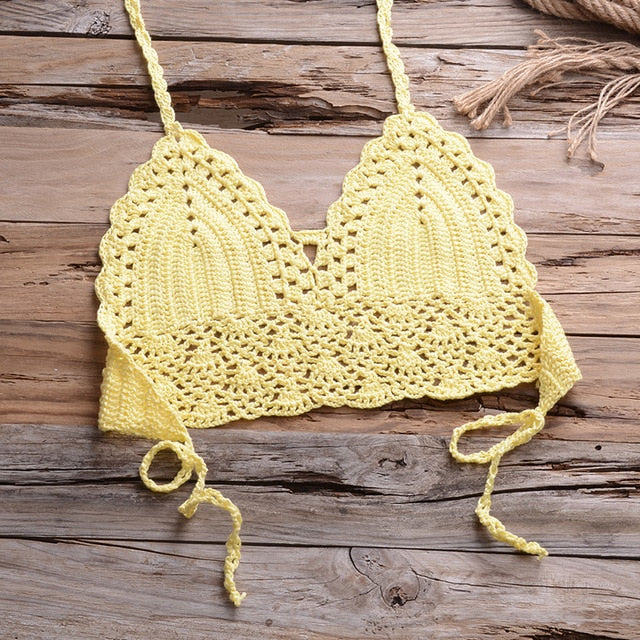 Variant image for Dam Tvådelad Virkad Bikini i Bomull för Strand och Pool-34