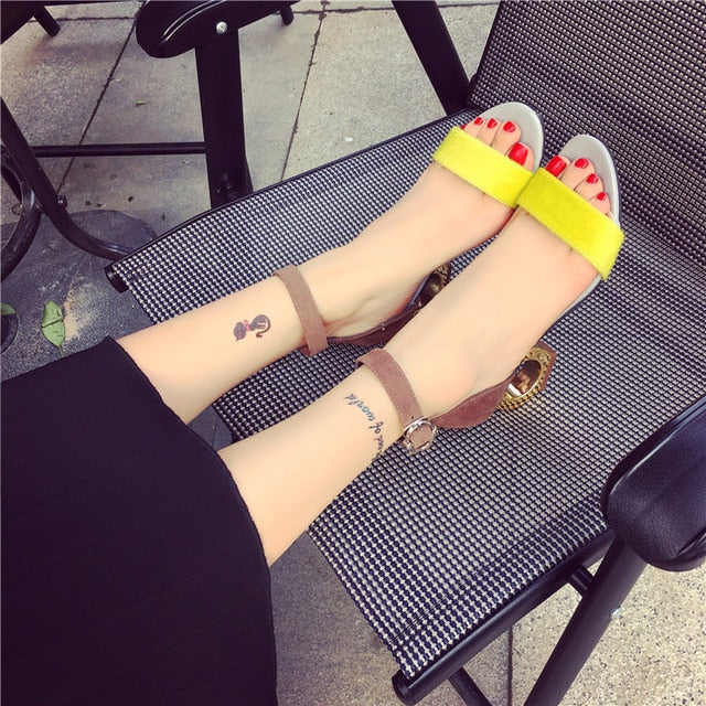 Variant image for Dam Gladiatorsandaler PU Leopardmönster Hög Klack 5-8 cm-3