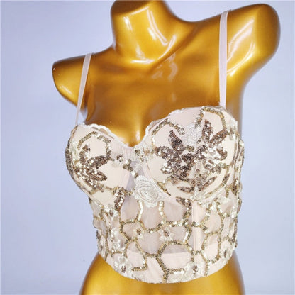Variant image for Dam Bustier Blommönster Justerbara Bärare Polyester-1