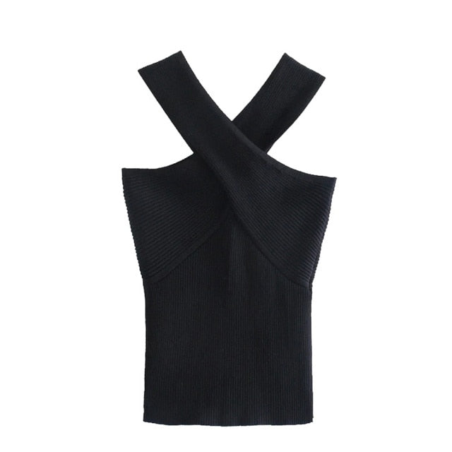 Variant image for Dam Tank Top Modern Krage Polyester Kort-1