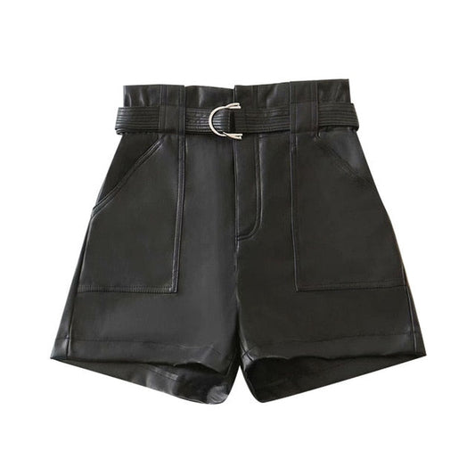 Dam Vintage Shorts Normal Passform Polyester med Dragkedja-1