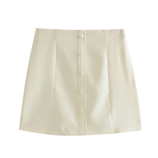 Kvinnors A-linje Minikjol Vintage Polyester Ovanför Knät-1