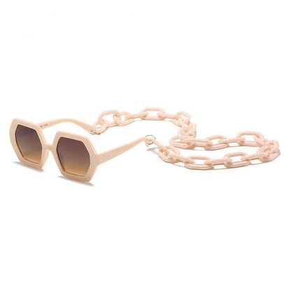 Unisex Solglasögon Kedjedekorationer UV400 Skydd Plast 10
