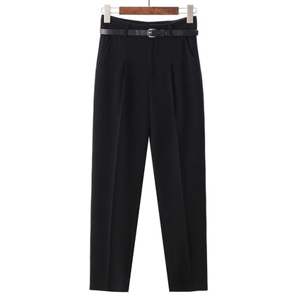 Dam Fritidsbyxor Ankel Längd Polyester och Bomull med Fickor-1