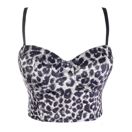 Kvinnors Hip Hop Top Leopardmönster Bomull Polyester Spandex-1