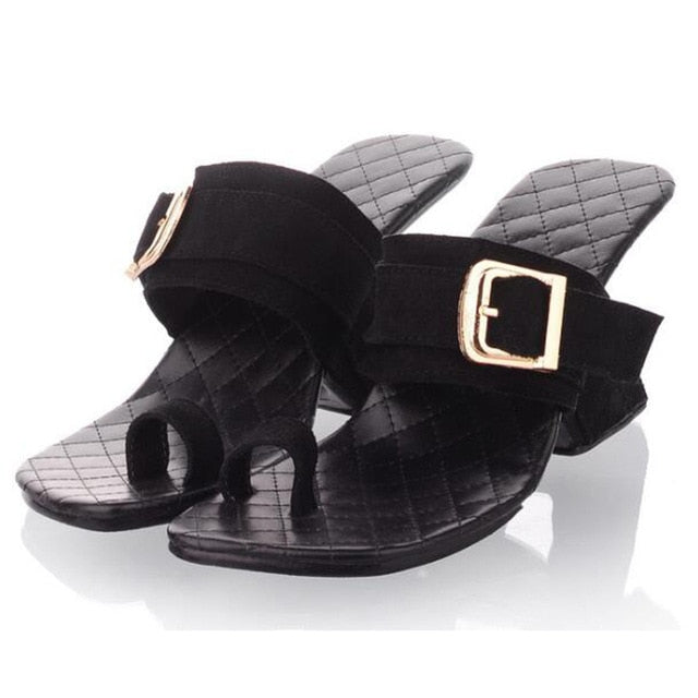 Variant image for Dam Sandaler Slipper Läder med Spänne för Komfort och Stil-2