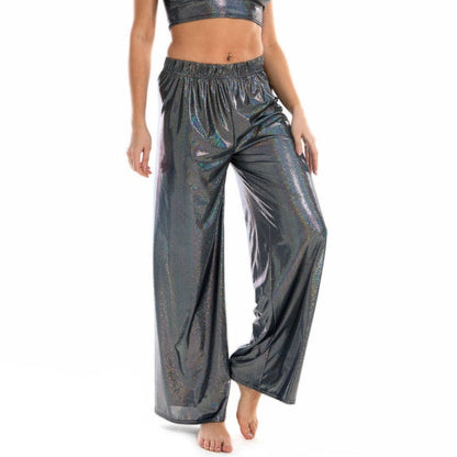 Dam Byxor Med Resår I Midjan Snygga Långa Polyester-1