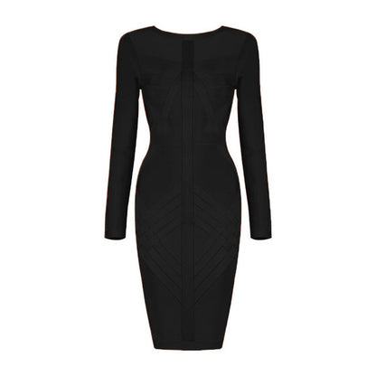 Dam Klänning Smal Passform Polyester-Spandex för Klubb och Fest-1