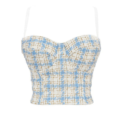 Variant image for Dam Crop Top Karomönster Akryl Spandex-2