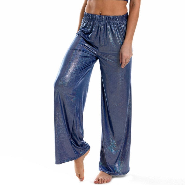 Dam Byxor Med Resår I Midjan Snygga Långa Polyester-4