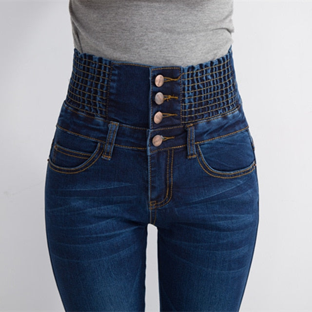Variant image for Dam Jeans Hög Midja Mjuk Bomull Slim Fit-3