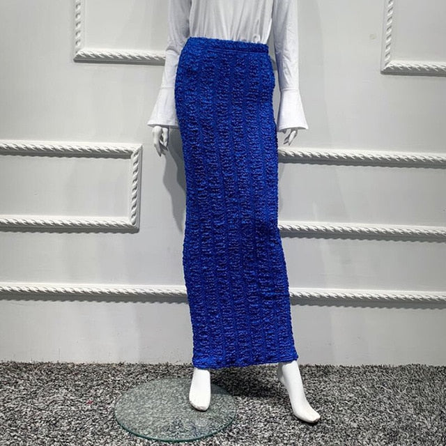 Variant image for Kvinnors Pennkjol i Bomull och Lanon, Svart, Fotledslängd, Empire Midja-2