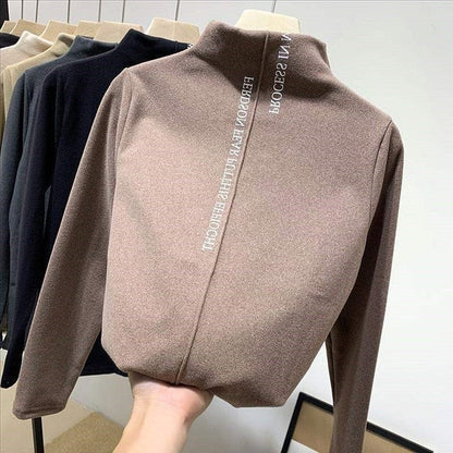 Herr Pullover Tröja Rollkrage Nylon med Bokstäver-3