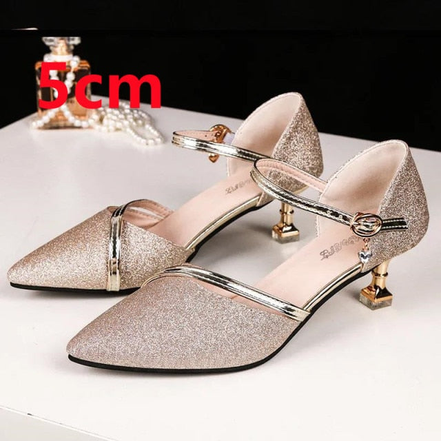 Variant image for Dam Stiletto Pumps Spetsig Design PU-material-5