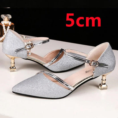 Variant image for Dam Stiletto Pumps Spetsig Design PU-material-6