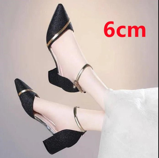 Variant image for Dam Stiletto Pumps Spetsig Design PU-material-7