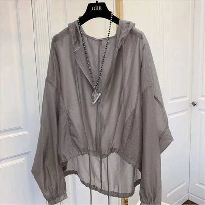 Damjacka Transparent Elegant Bomullspolyesterblandning-5