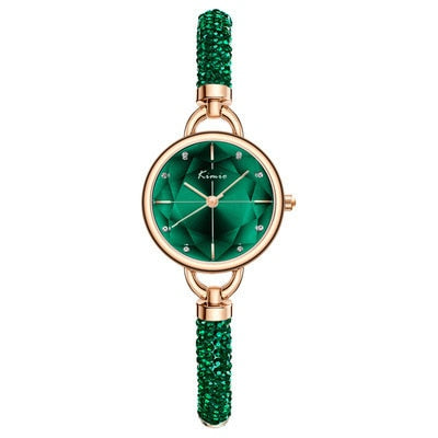 Variant image for Damklocka Rund med Blommiga Motiv och Justerbart Armband i Legering-4
