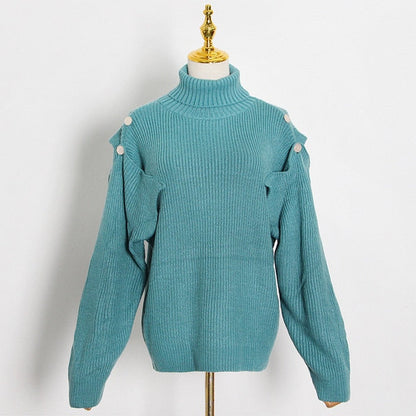 Variant image for Dam Tröja Off-Shoulder med Stand-Up Krage i Bomull och Polyester-3