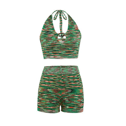 Dam Shorts Högklippta Avslappnad Bomull Spandex-1