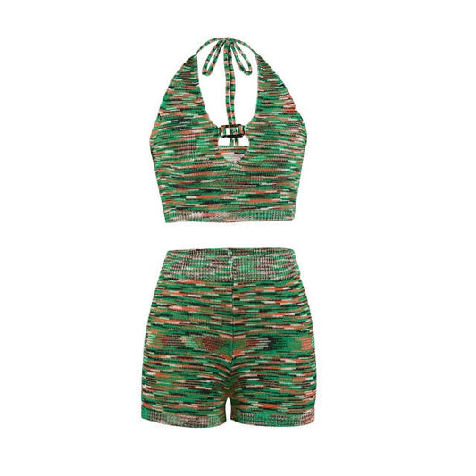 Dam Shorts Högklippta Avslappnad Bomull Spandex-1