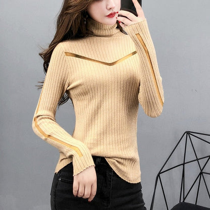 Variant image for Dam Blus Med Rullkrage Bomull Akryl-3