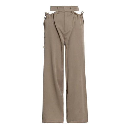 Lösa Mjukisbyxor Dam i Monokrom Design av Bomullspolyester – Hög Midja för Optimal Rörelsefrihet 6