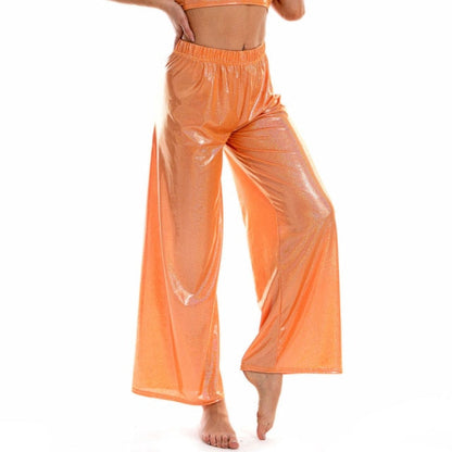 Dam Byxor Med Resår I Midjan Snygga Långa Polyester-5