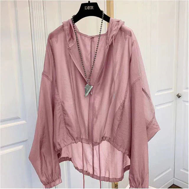 Damjacka Transparent Elegant Bomullspolyesterblandning-1