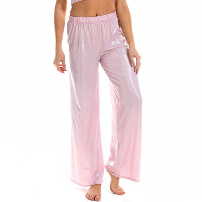 Dam Byxor Med Resår I Midjan Snygga Långa Polyester-6
