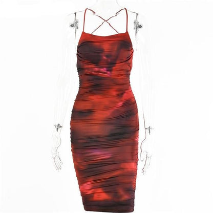 Kvinnors Miniklänning Abstrakt Kolonnform Kashmir Spandex-1