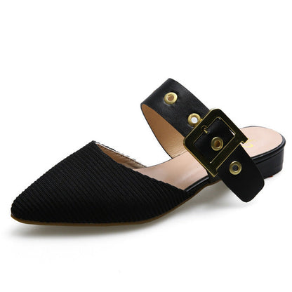 Variant image for Dam Mules Skor Lågklackade med Metalldekoration PU-material-2