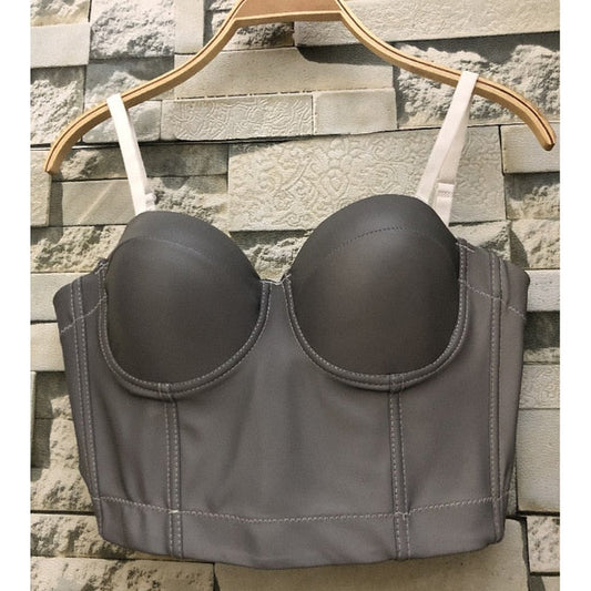 Dam Crop Top Skördesnitt Bomull Polyester-1