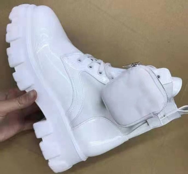 Variant image for Stövlar Dam Ankelstödlar Mikrofiber med Blockklack och Dekorativ Väska-3