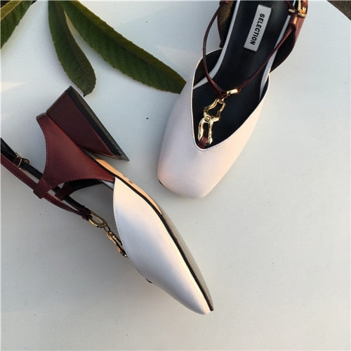 Variant image for Dam Sandaler T-strap Äkta Läder Låg Klack-3