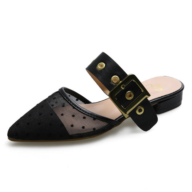 Variant image for Dam Mules Skor Lågklackade med Metalldekoration PU-material-3