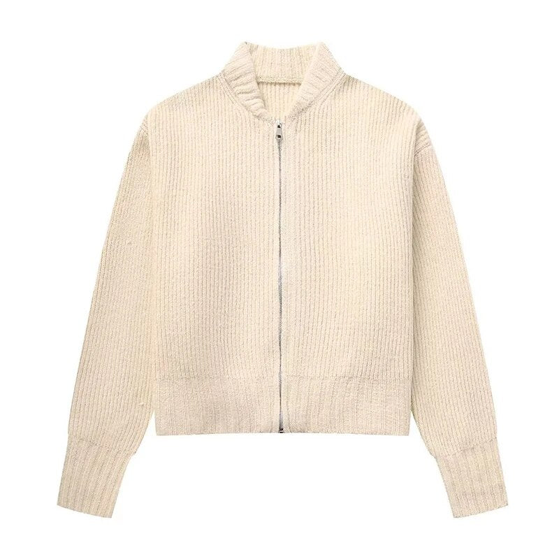 Variant image for Dam Cardigan Stickad med Dragkedja för Eleganta Tillfällen-13