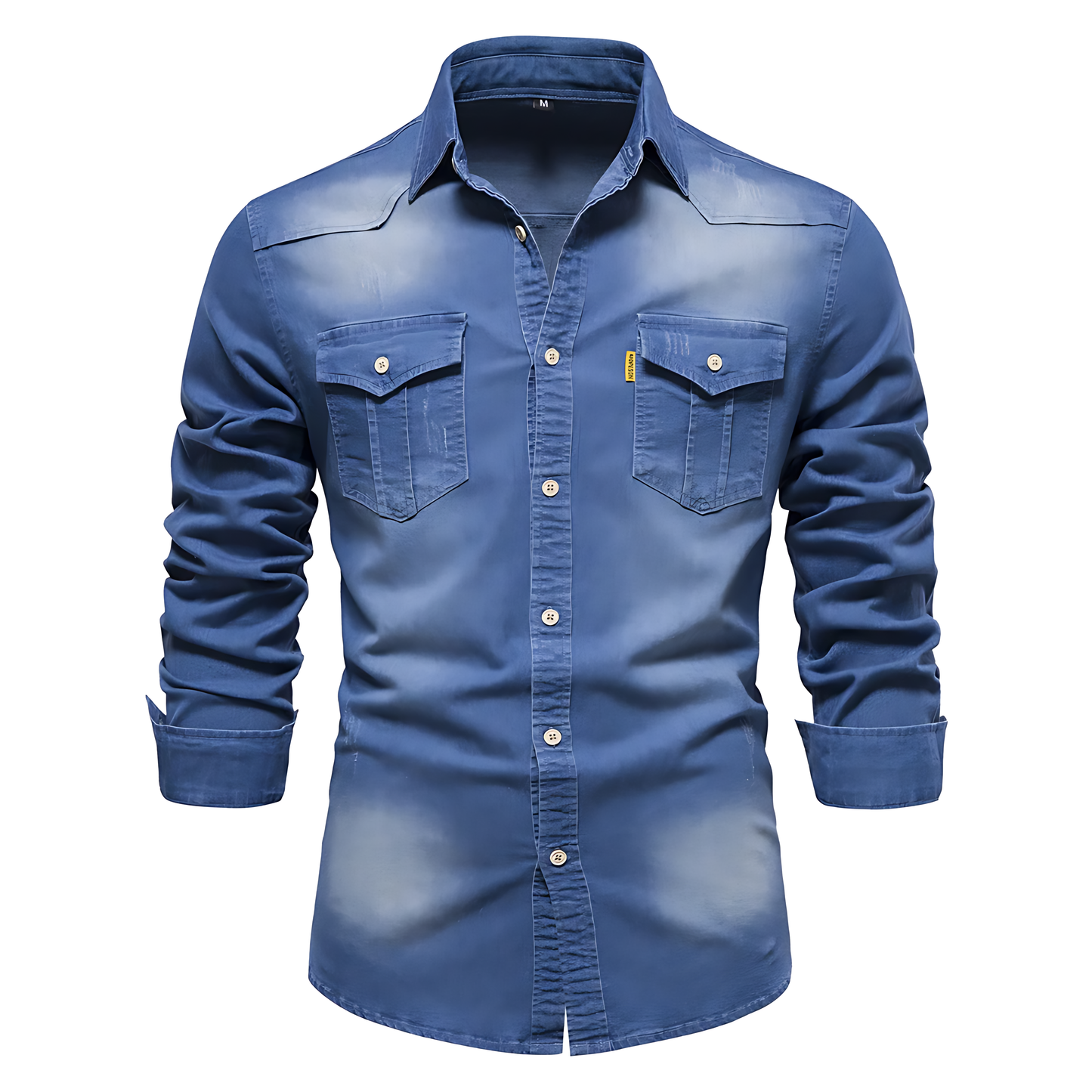 Variant image for Herrskjorta Denim Avslappnad Stil 100% Bomull-1