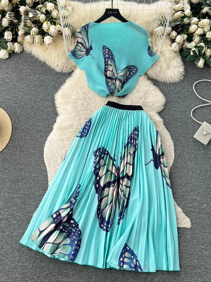 Damklänning Tvådelad Elegant Lätt Material för Sommarfest och Bröllop-3