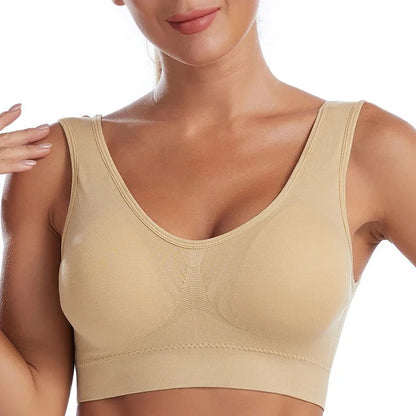 Plus-Storlek Sömlös Bralette för Damer – Andningsbart Material, Flexibel Passform, Perfekt för Träning och Avkoppling 3