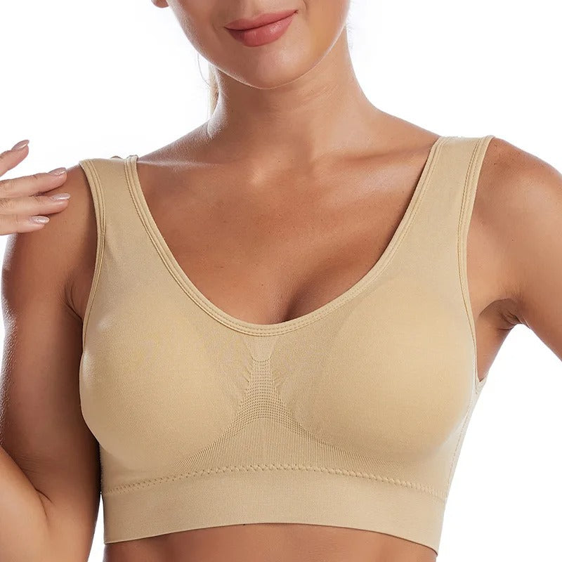 Plus-Storlek Sömlös Bralette för Damer – Andningsbart Material, Flexibel Passform, Perfekt för Träning och Avkoppling 9